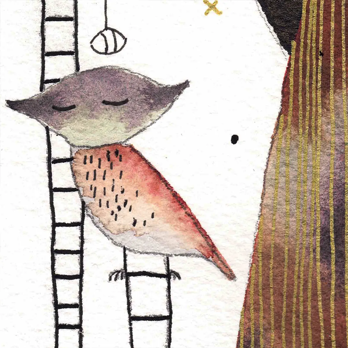 Femme chouette — détail 2