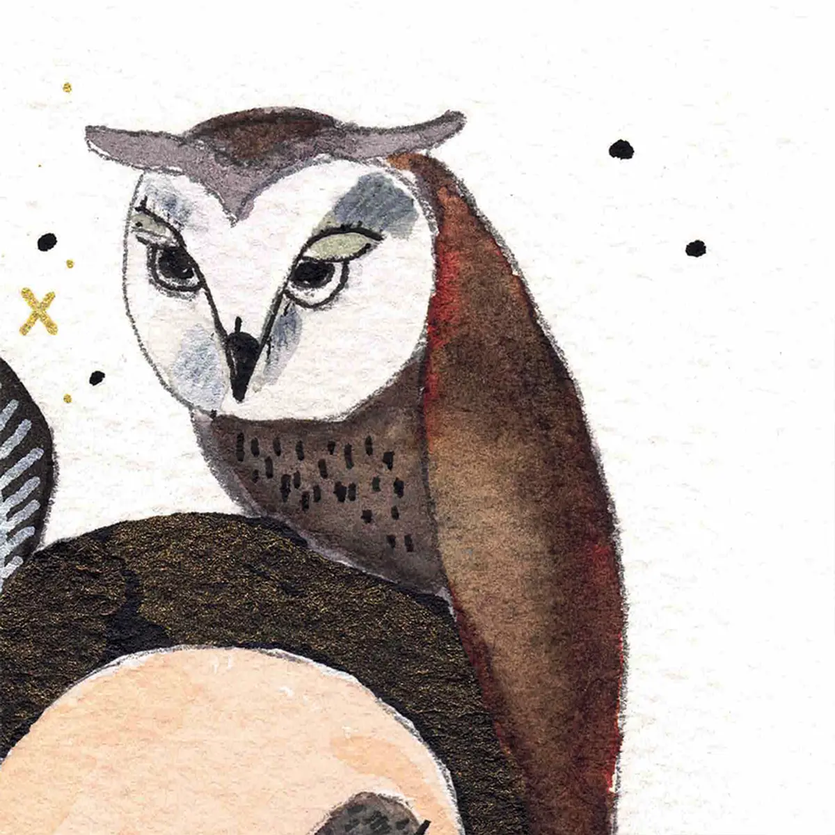 Femme chouette — détail 4