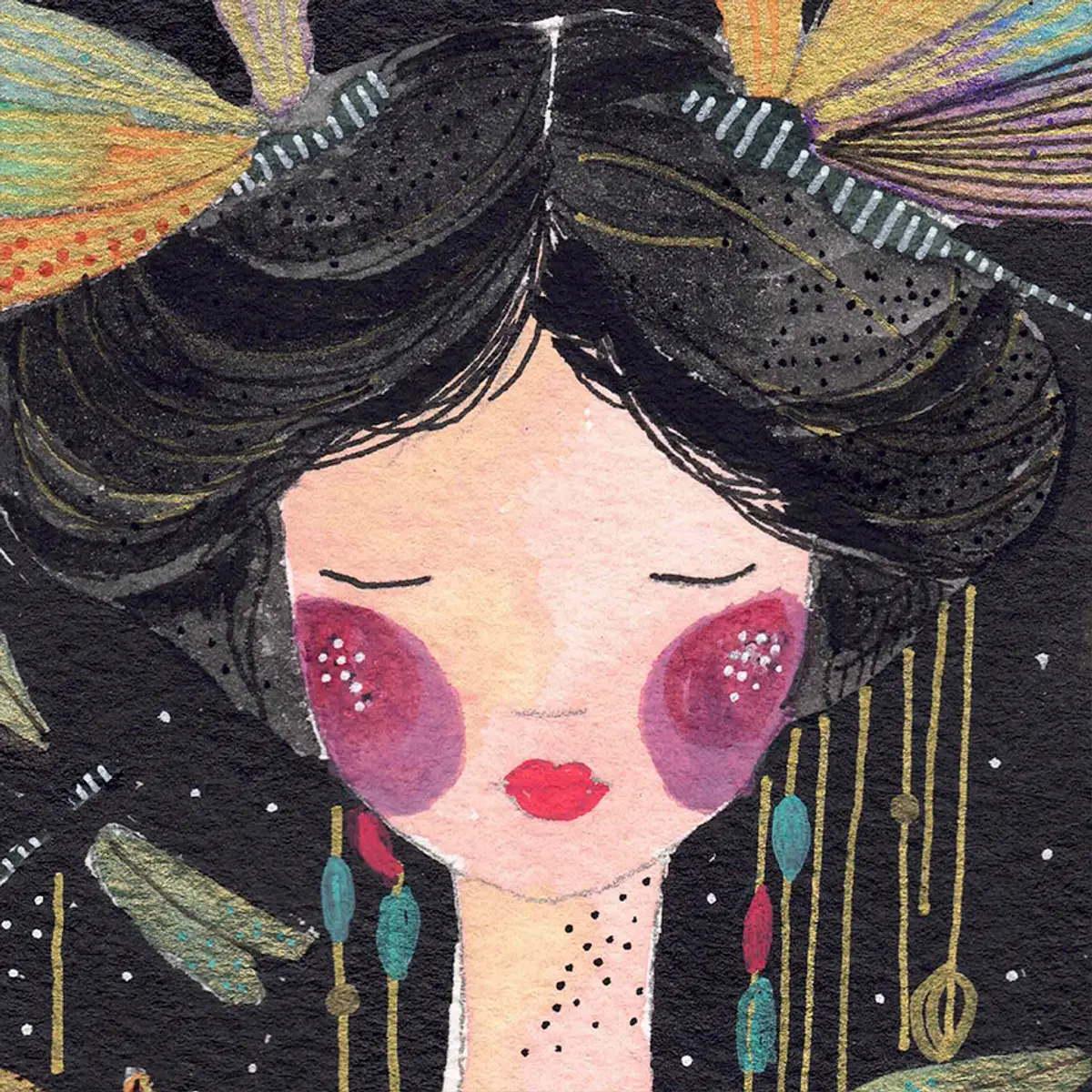 Femme Libellule — détail 2