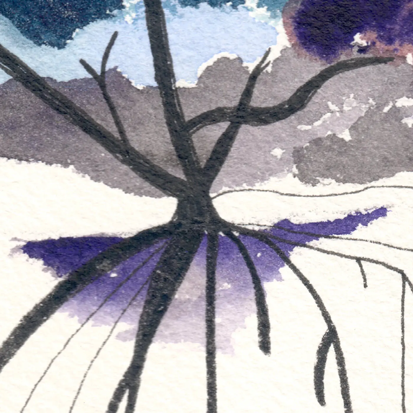 Arbre racines violet — Matière