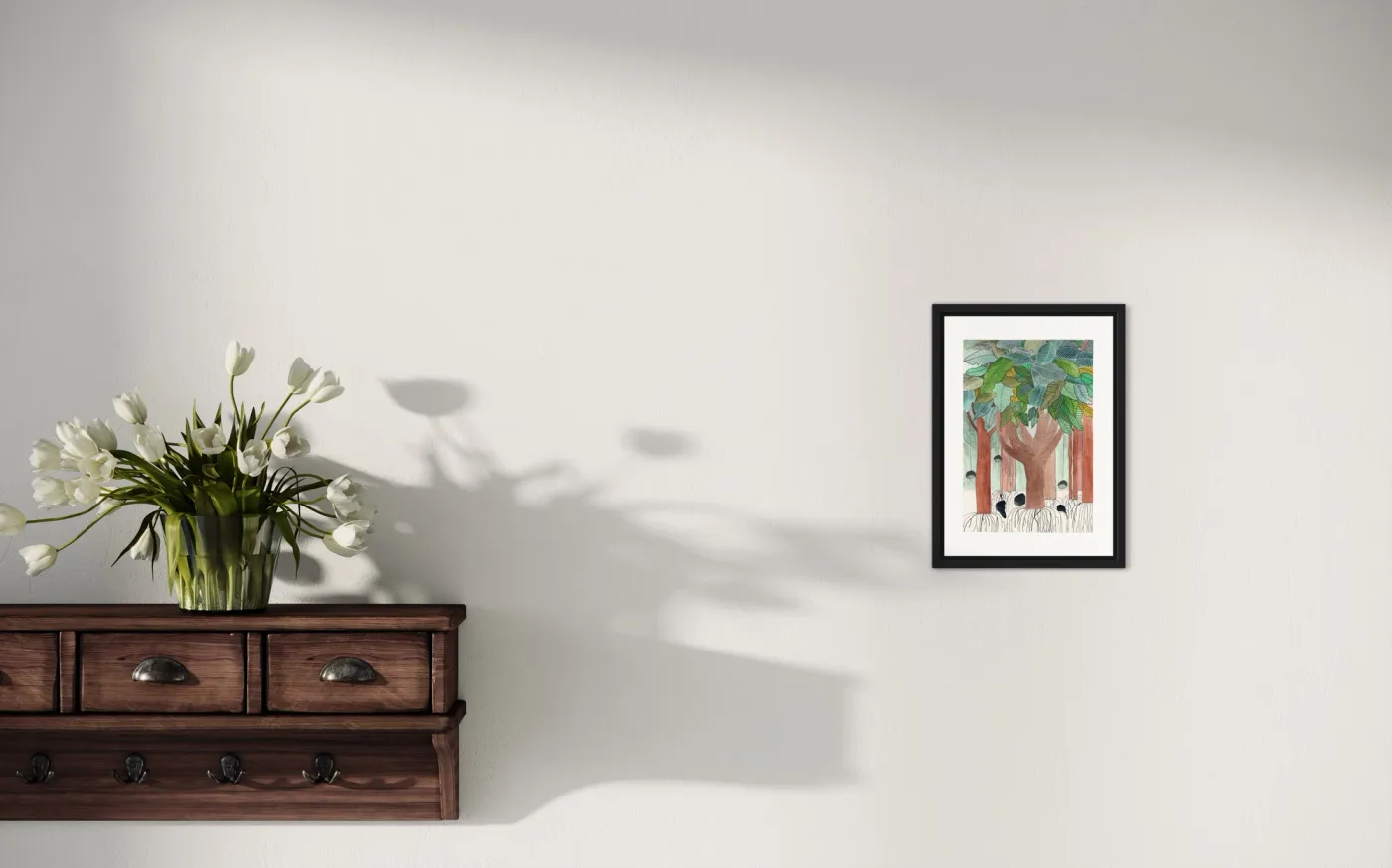 Arbre-racines gris — Mise en situation