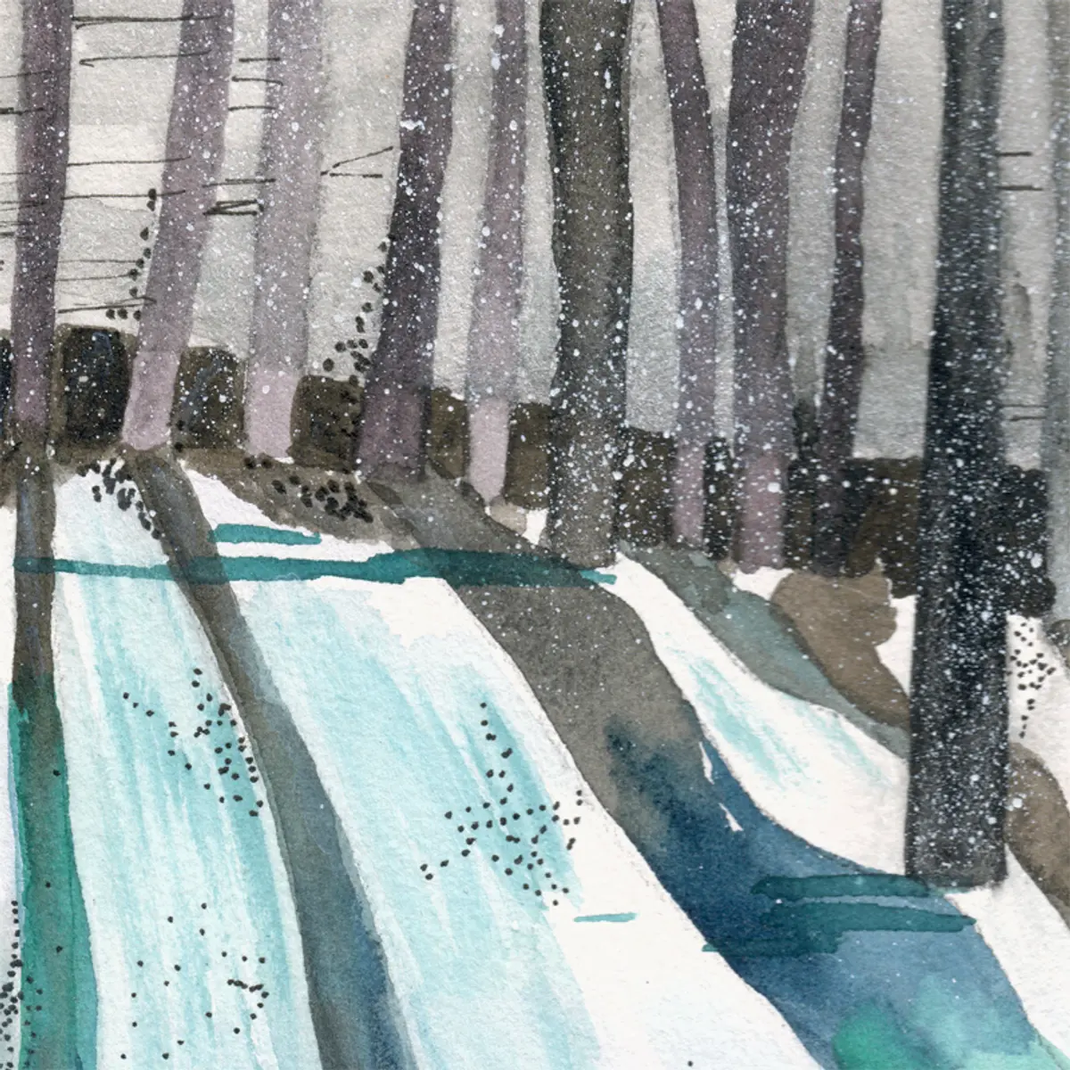 Forêt sous la neige — détail 3