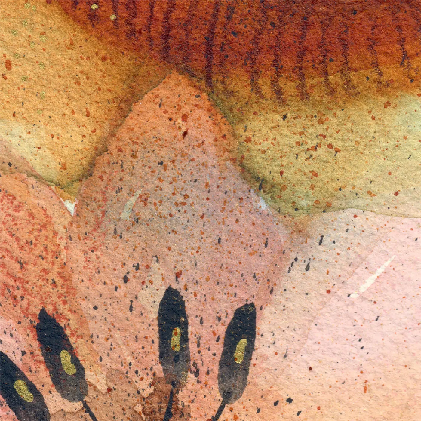 Composition florale ocre — vue 2