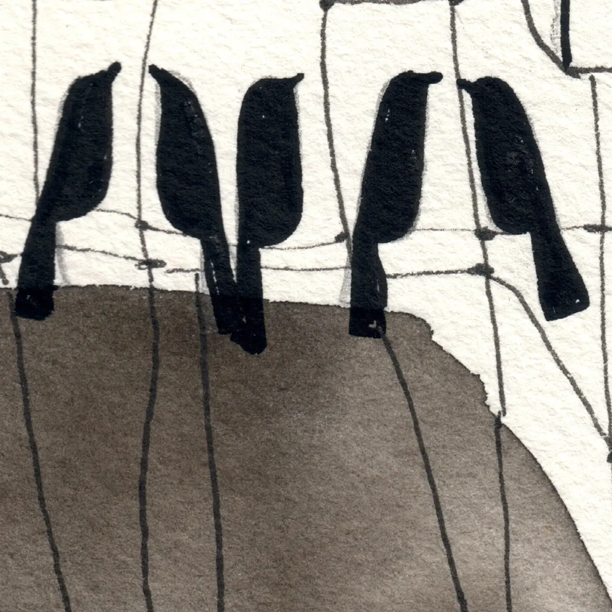 Arbre caillou bâillant aux corneilles — détail 3