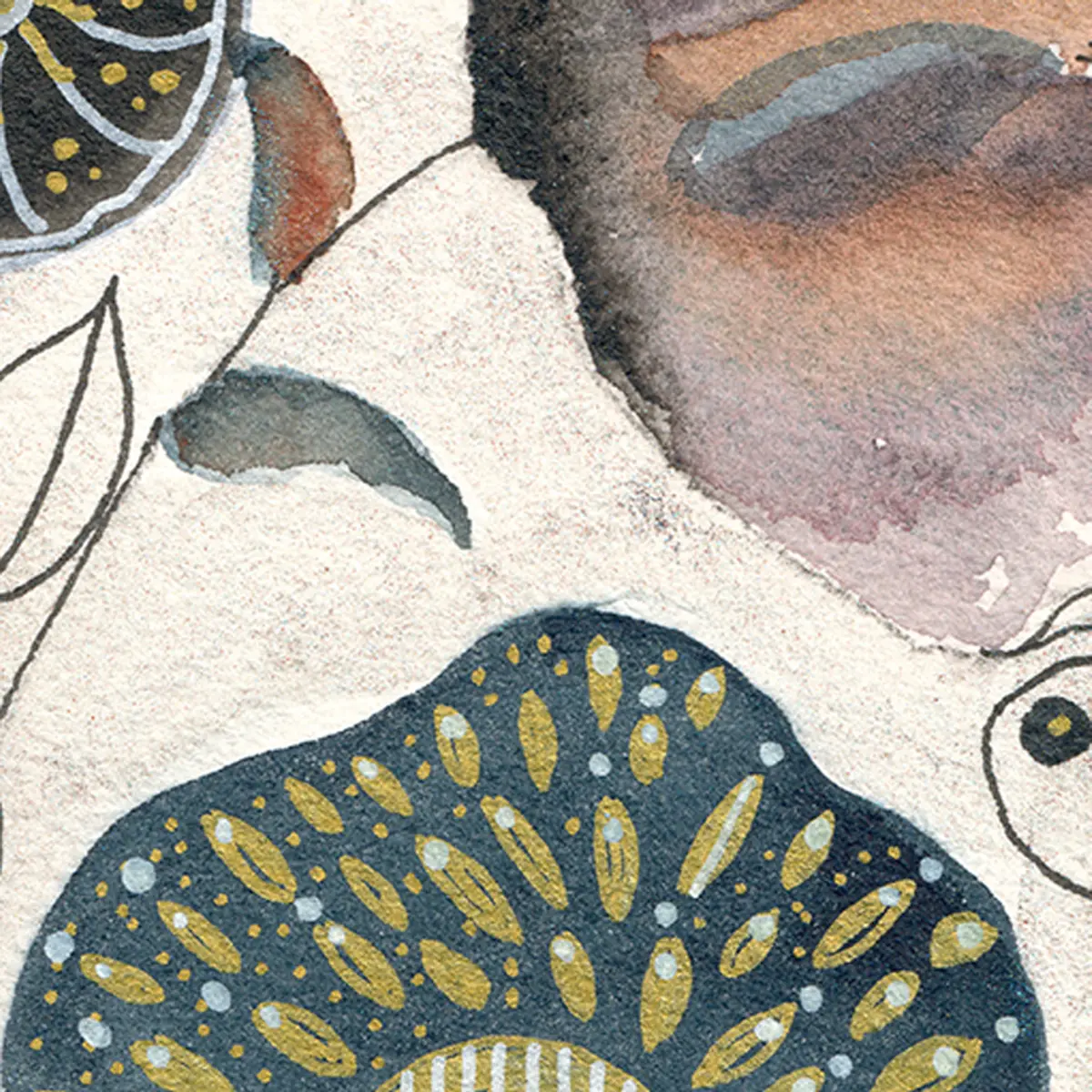 Fleurs et Lune noires — détail 2