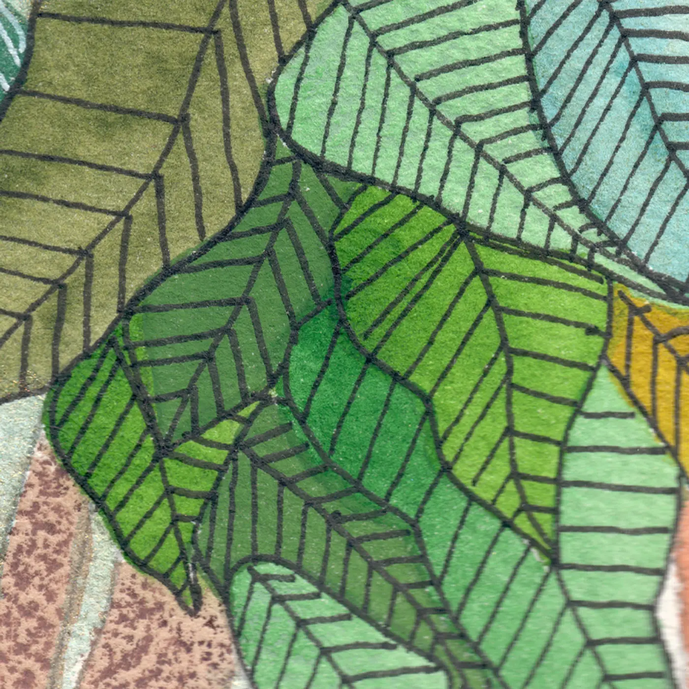 Forêt-racines verte — Matière