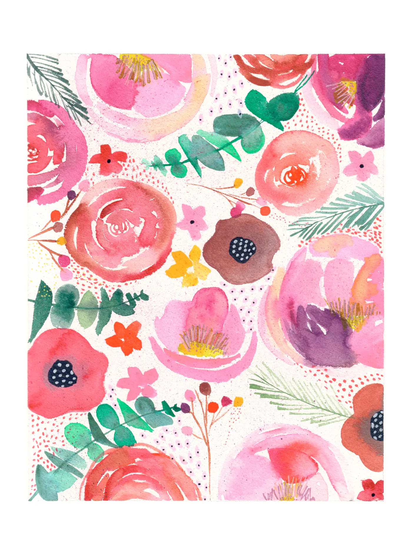 Roses et pivoines