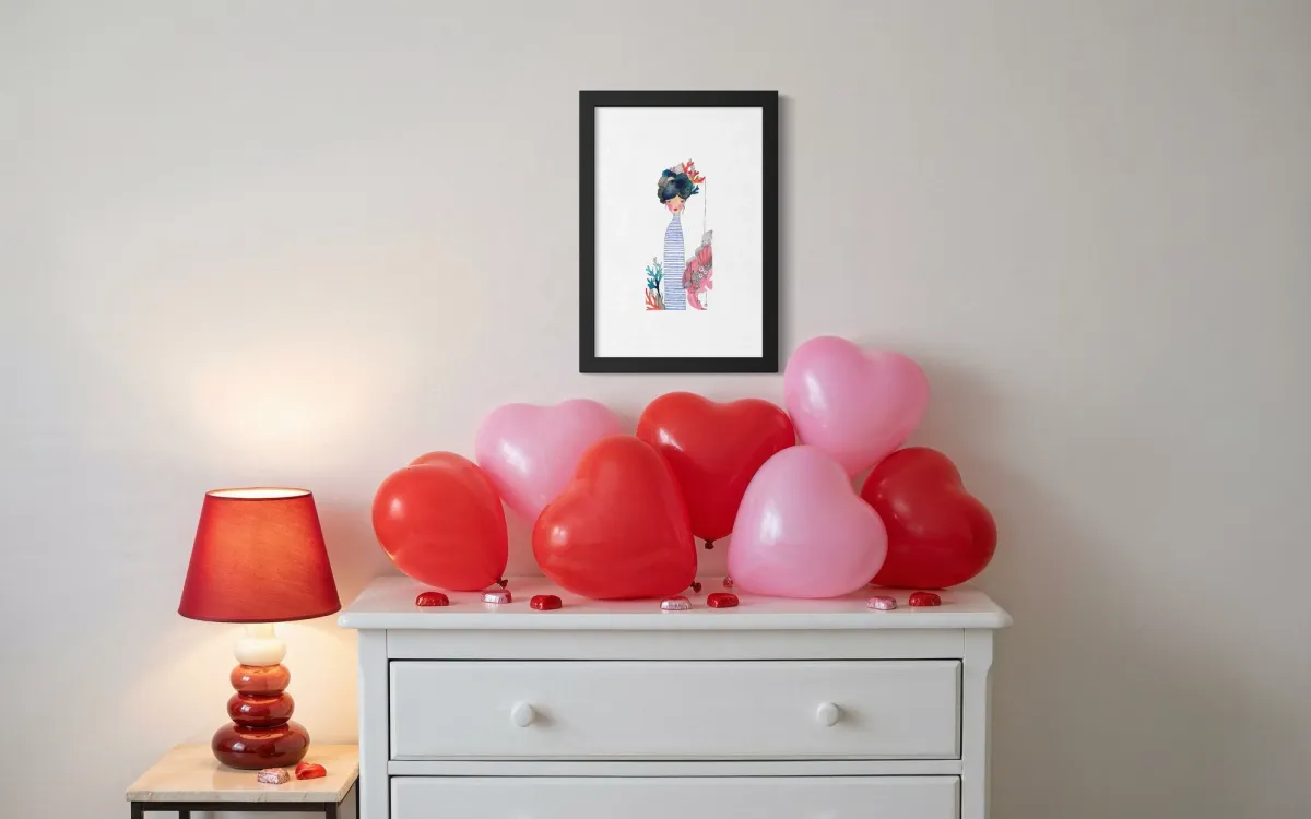 Femme corail et oursins — détail 5