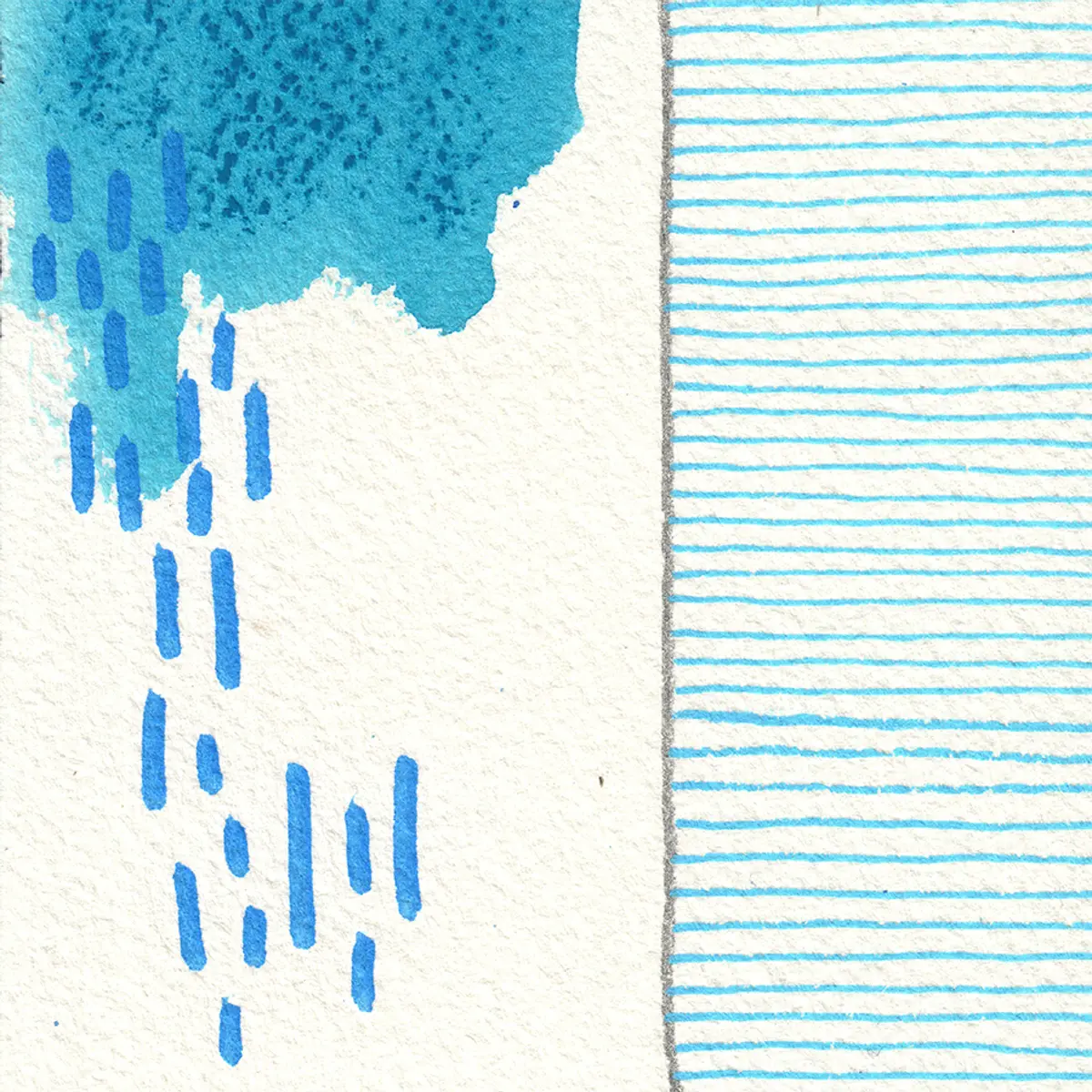 Femme sous la pluie — détail 2