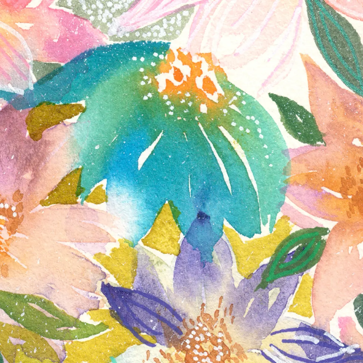 Parterre de fleurs floues — détail 3