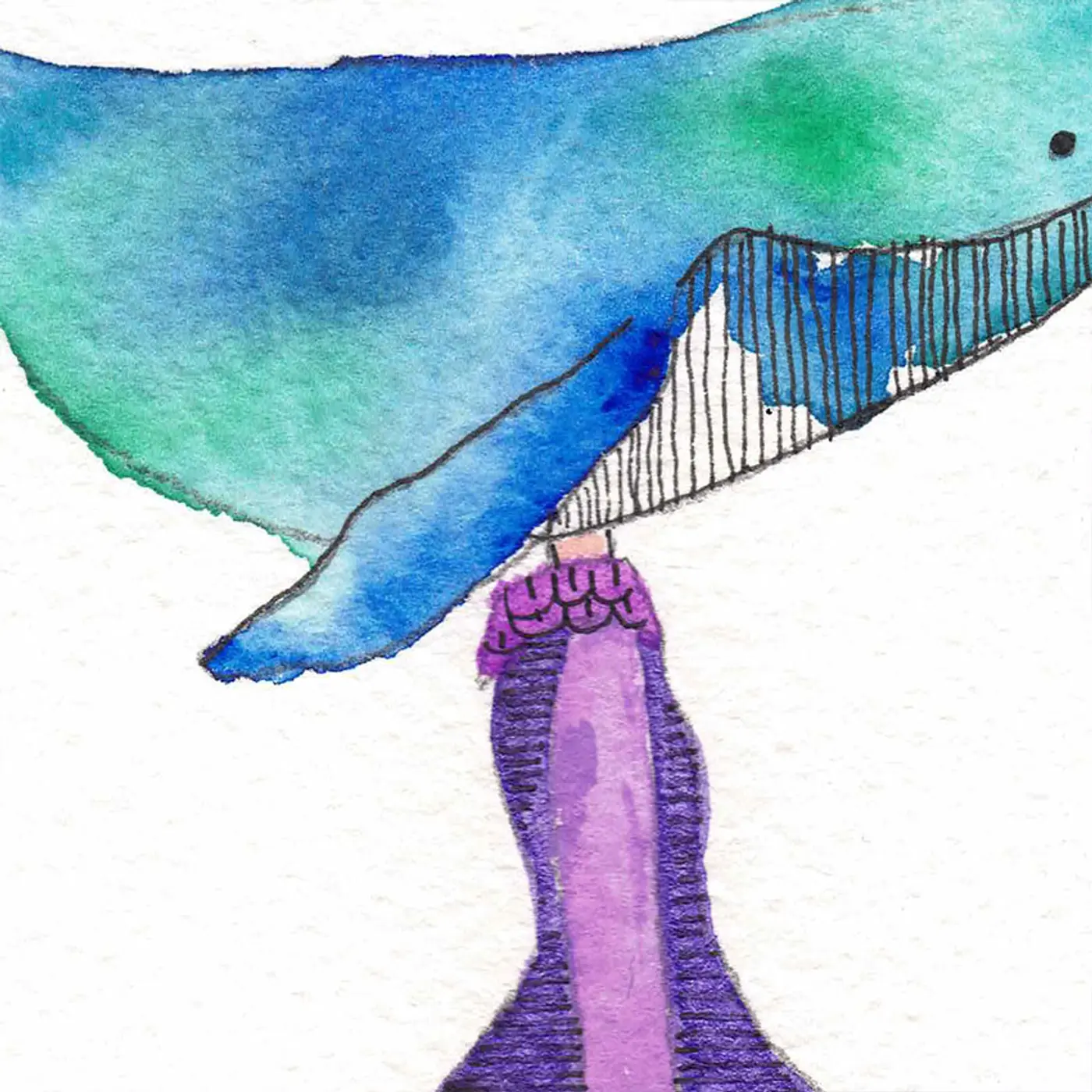Femme à tête de baleine — Matière