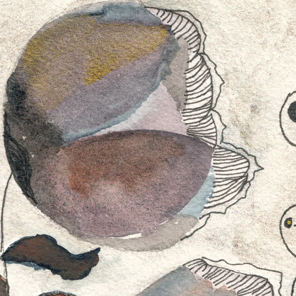 Fleurs et Lune noires — détail 4