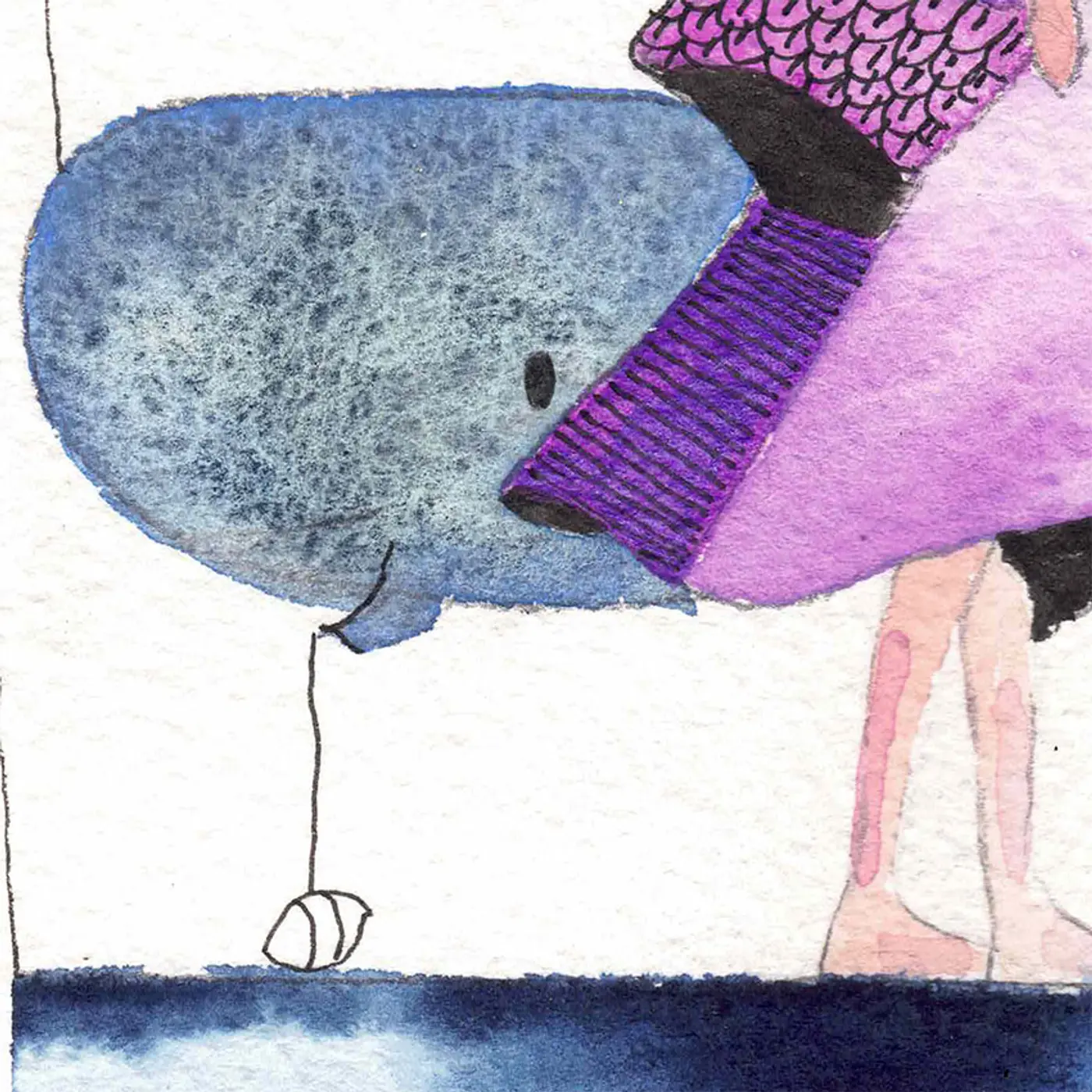 Femme à tête de baleine — Matière