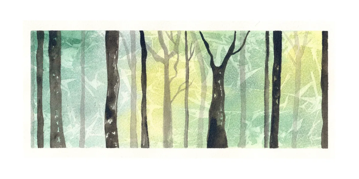 Forêt lumineuse verte