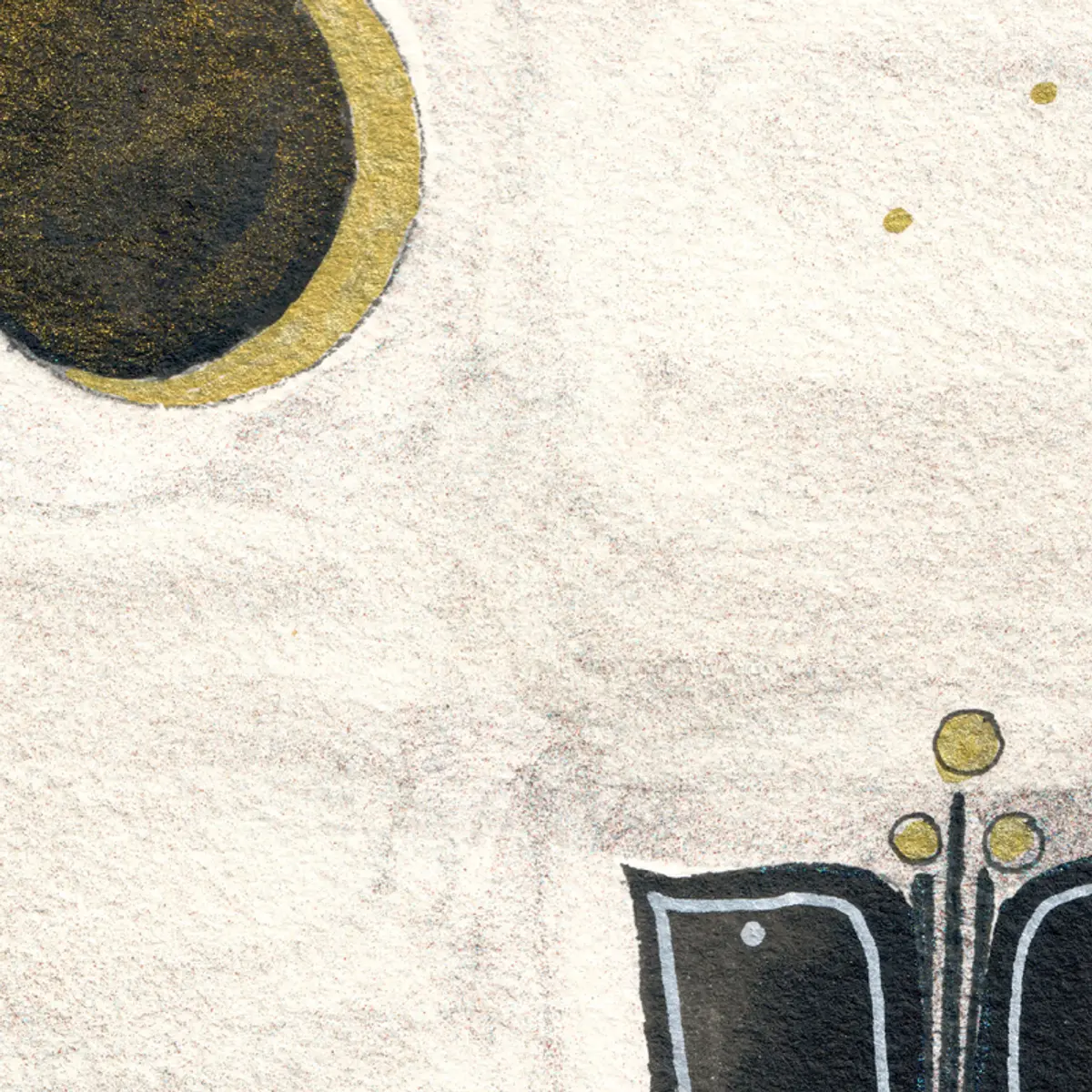 Fleurs et Lune noires — détail 3