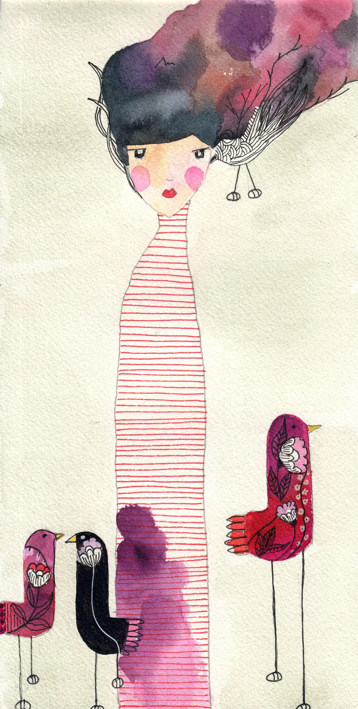 Femme oiseau et gravité