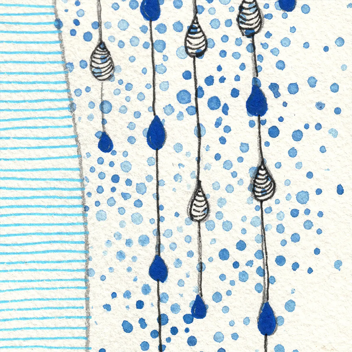 Femme sous la pluie — détail 3