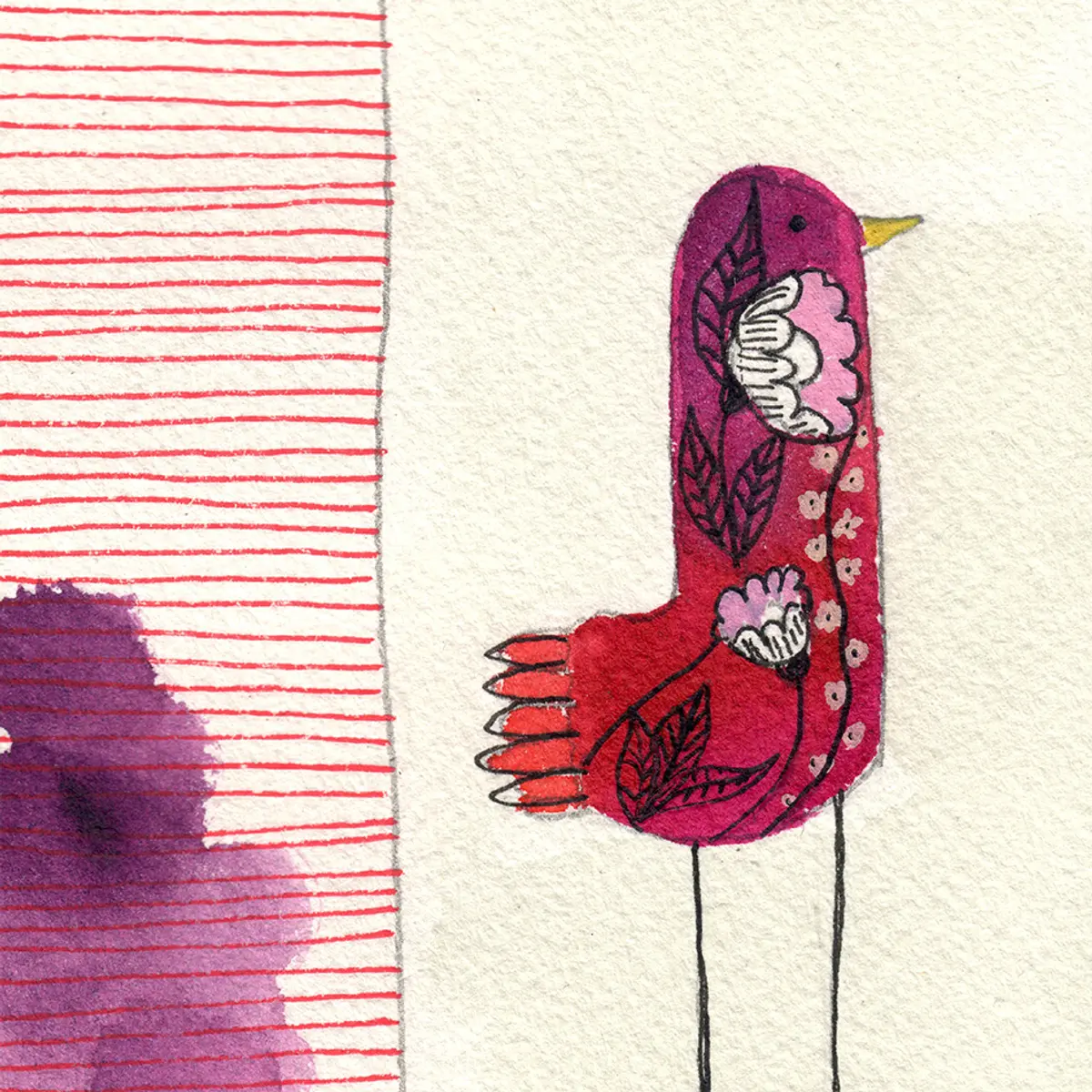 Femme oiseau et gravité — détail 2