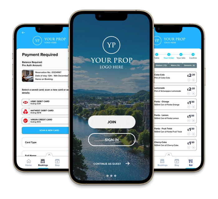 Hop PMS available with a fully branded app for your hospitality business.