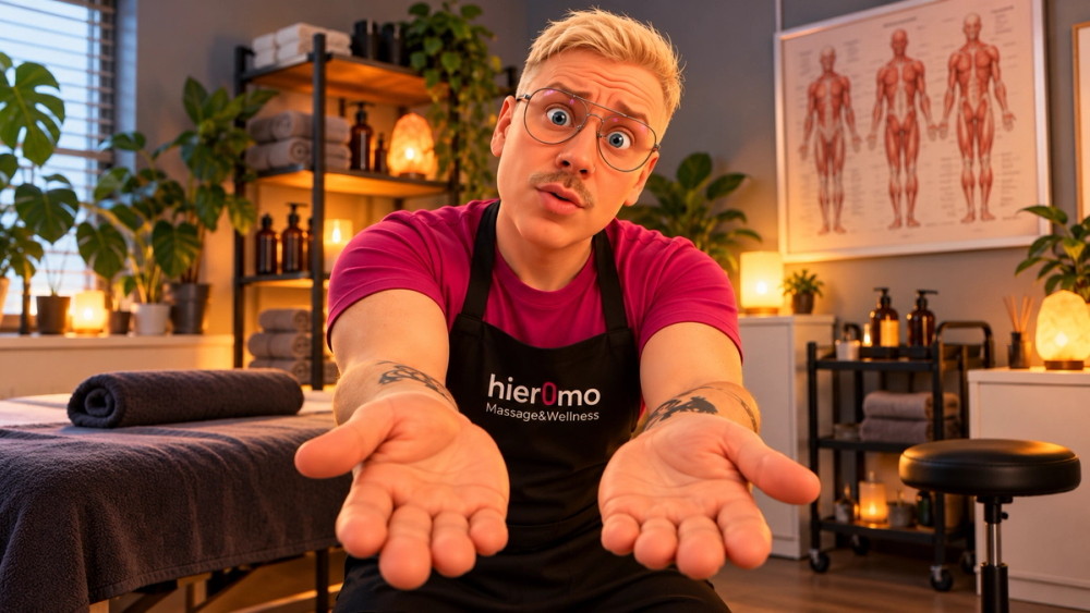 Hierontatilanne hier0mo Massage&Wellnessin vastaanotolla Tampereella.
