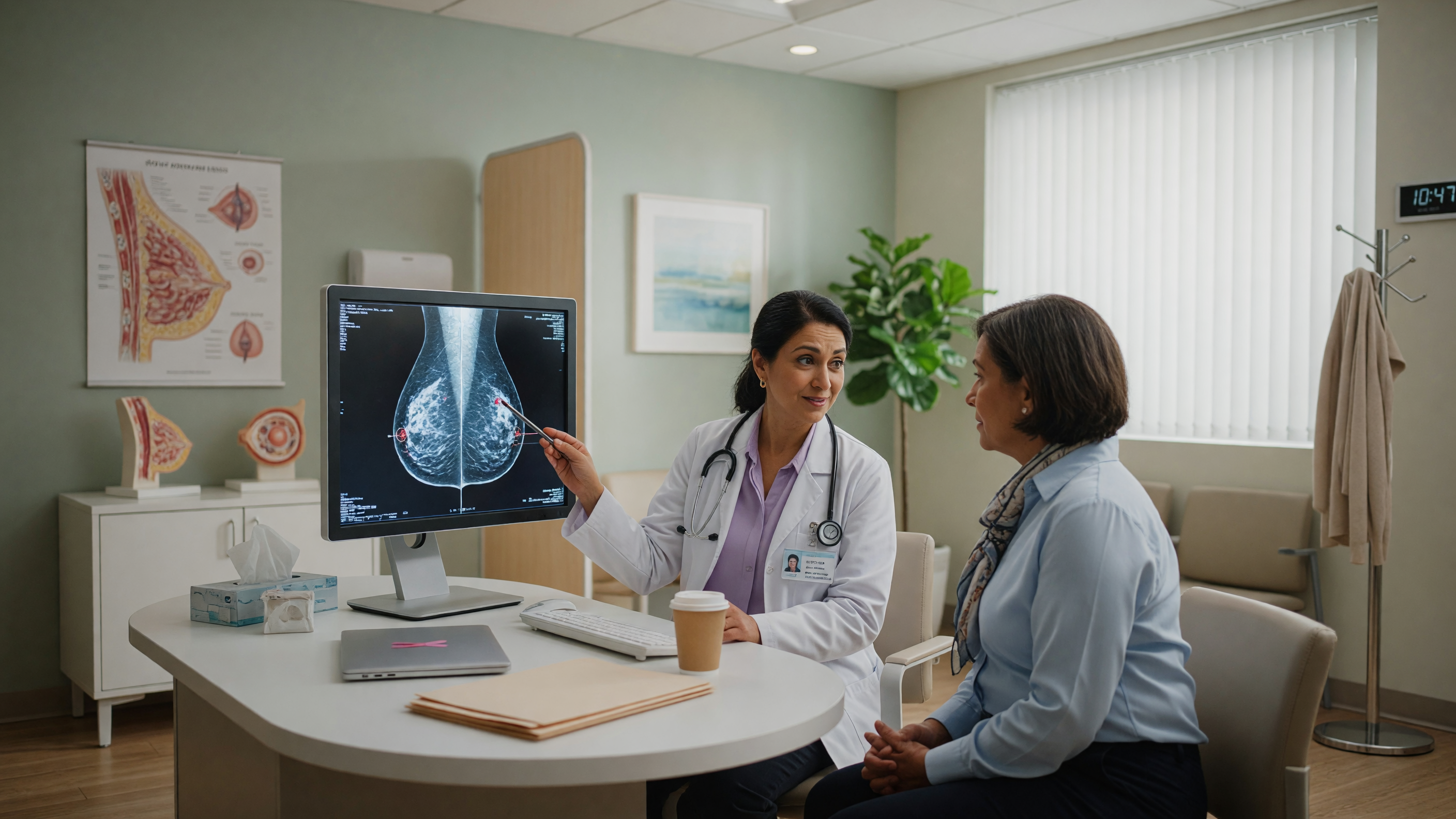 Breast surgeon in Hyderabad examining a patient during breast lump treatment consultation