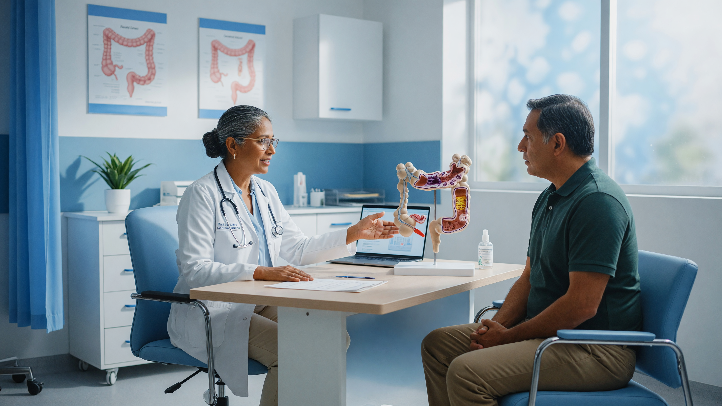Doctor explaining rectal itching causes and perianal care to a patient at Lux Hospitals