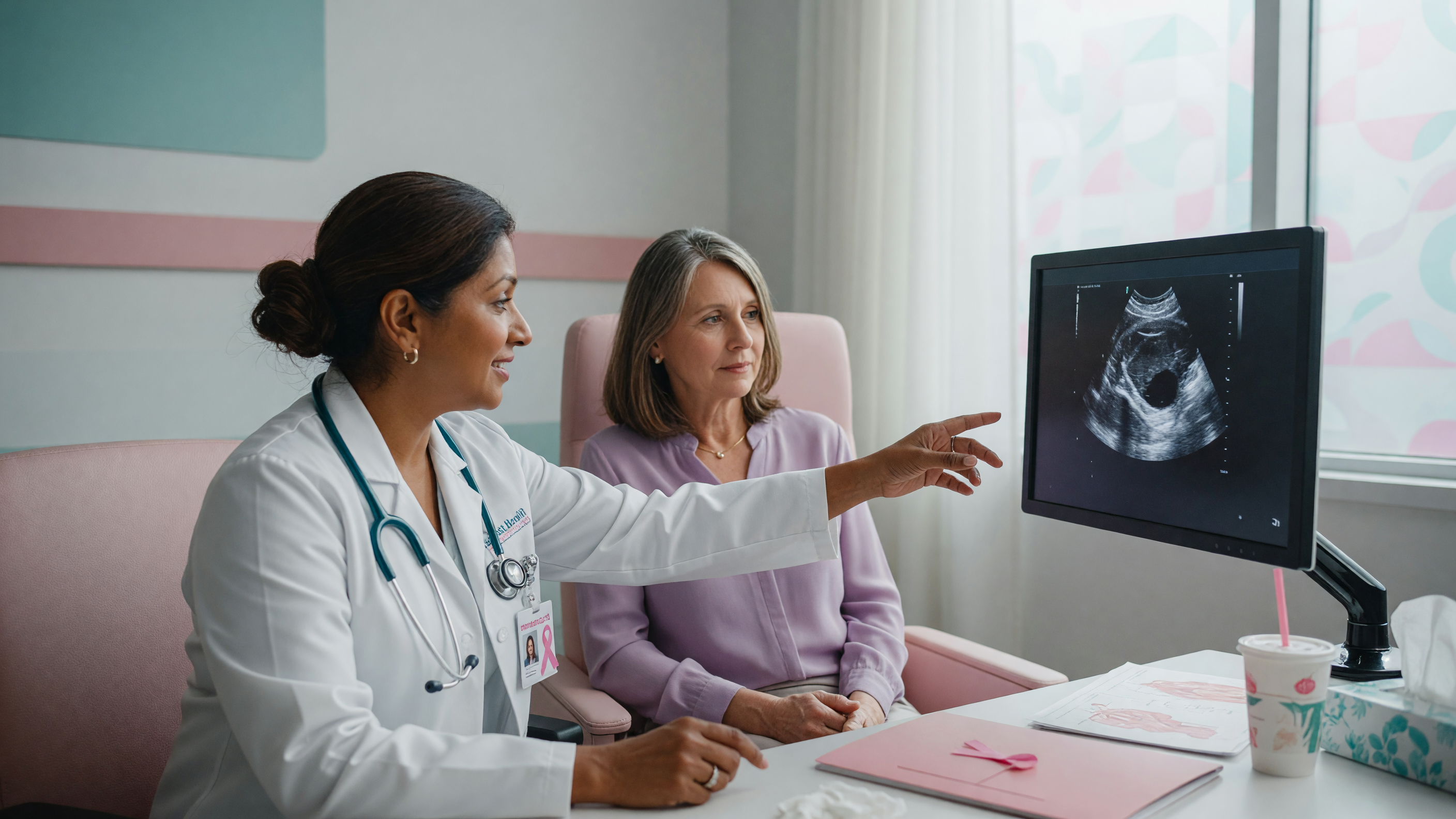 Female doctor explaining breast lump symptoms to a patient during a consultation at Lux Hospitals