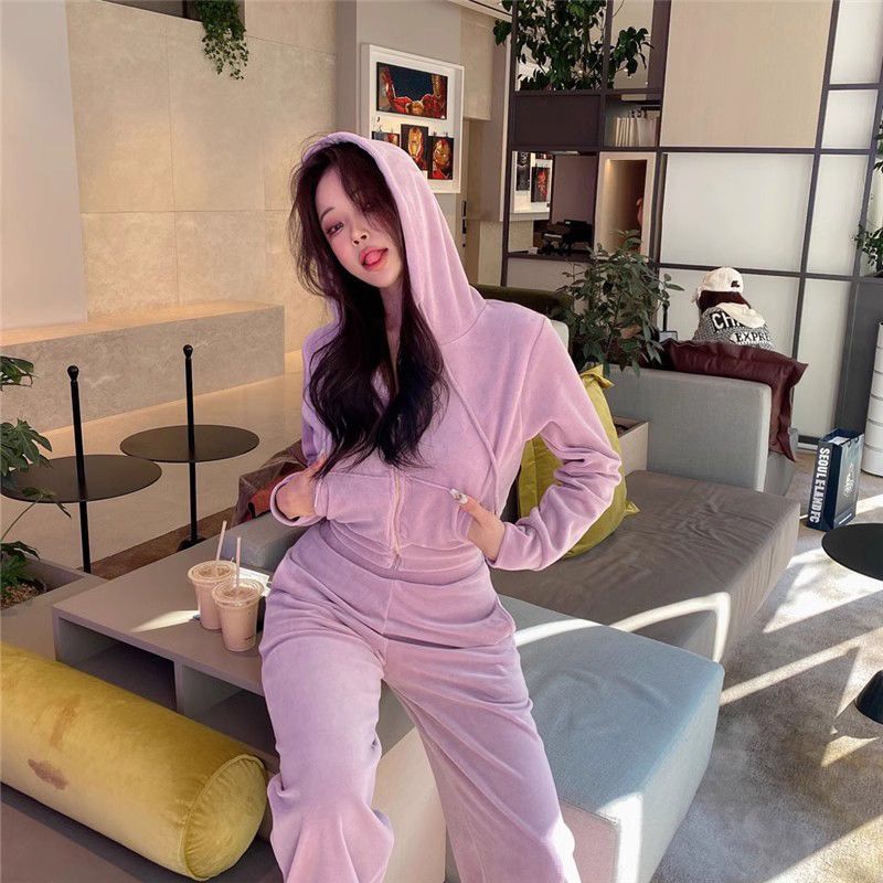Velvet Hoodie Set