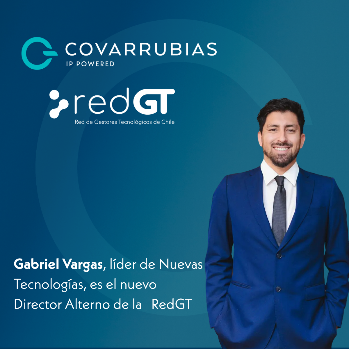 Gabriel Vargas líder del departamento de Nuevas Tecnologías, fue electo como Director Alterno de la RedGT
