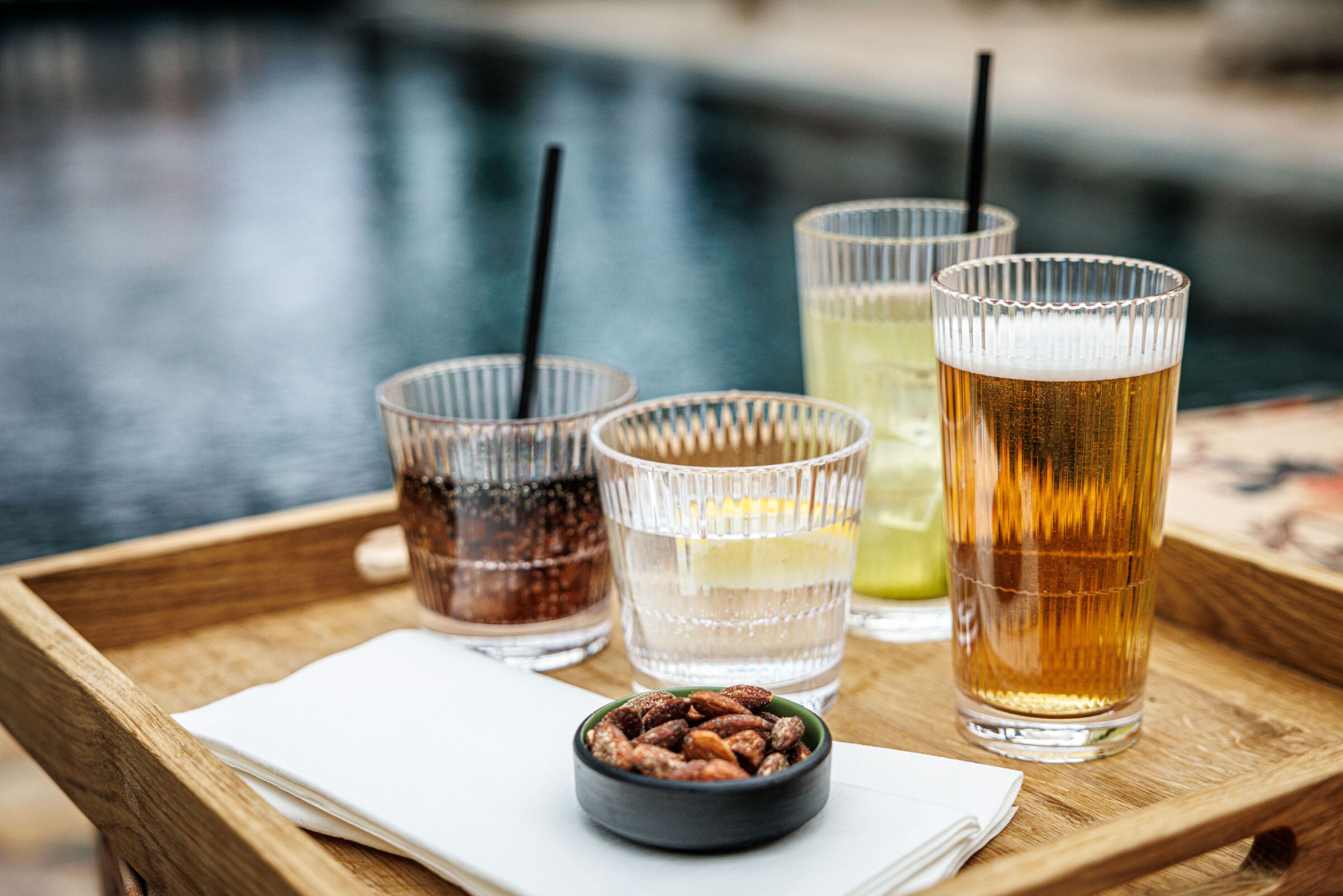 Stripe Highball and Rocks Glasses
