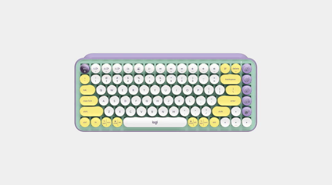 Logitech pop keys mechanical keyboard mint purple