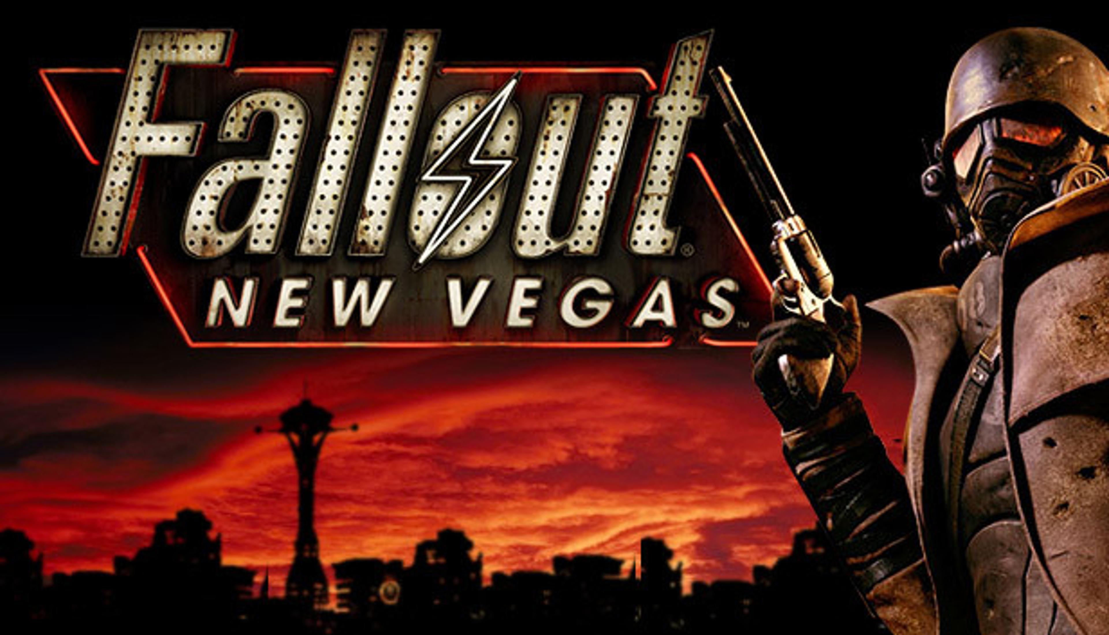 Fallout: New Vegas key art with an NCR Ranger against a red Mojave sky. Image: Bethesda Softworks / Obsidian Entertainment.