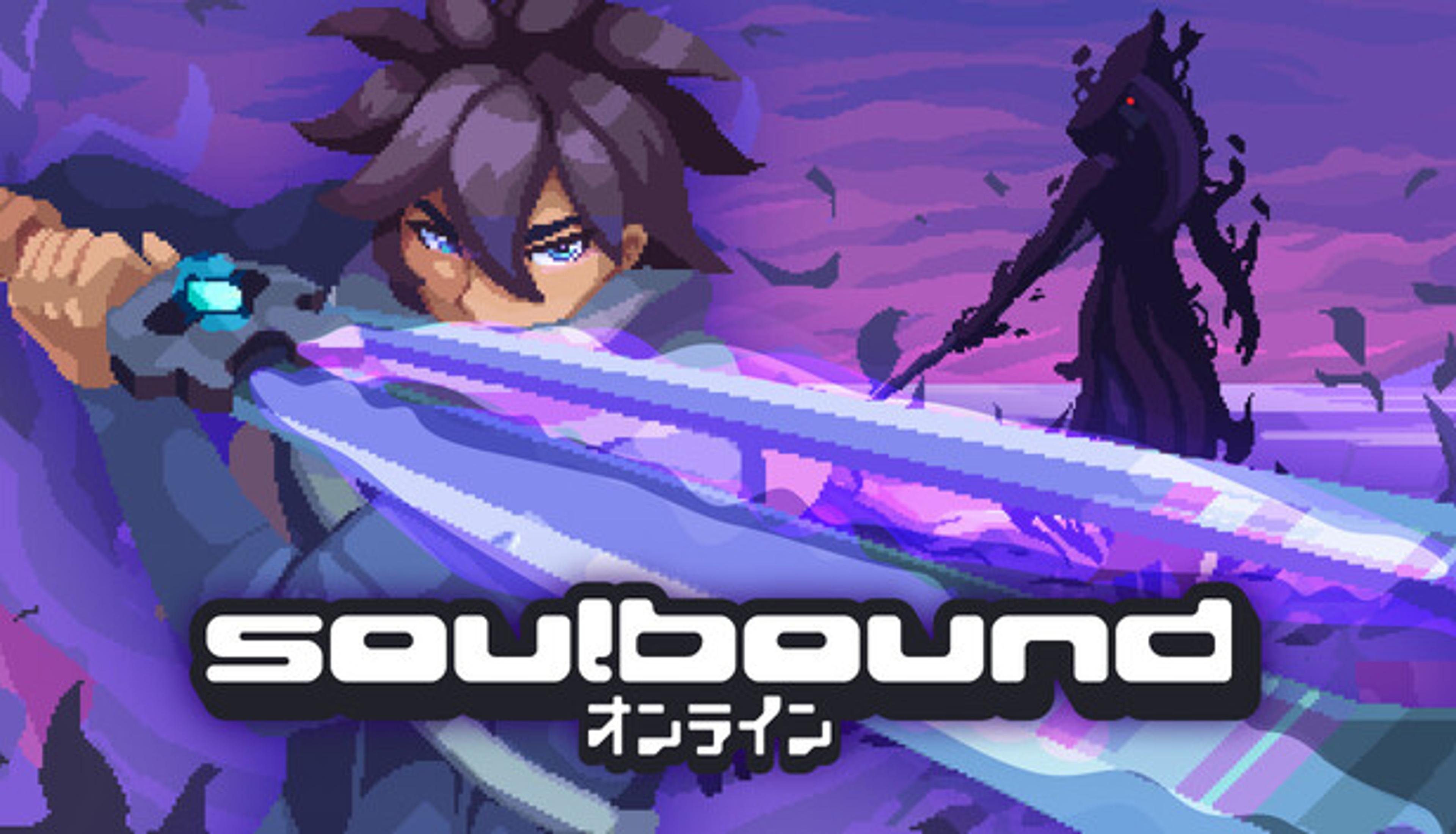 Soulbound: Online key art with the hero drawing a glowing sword. Image: SpiderWare.