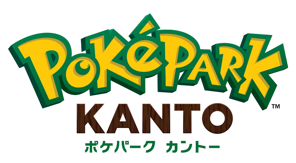 The PokePark Kanto logo in yellow and green lettering