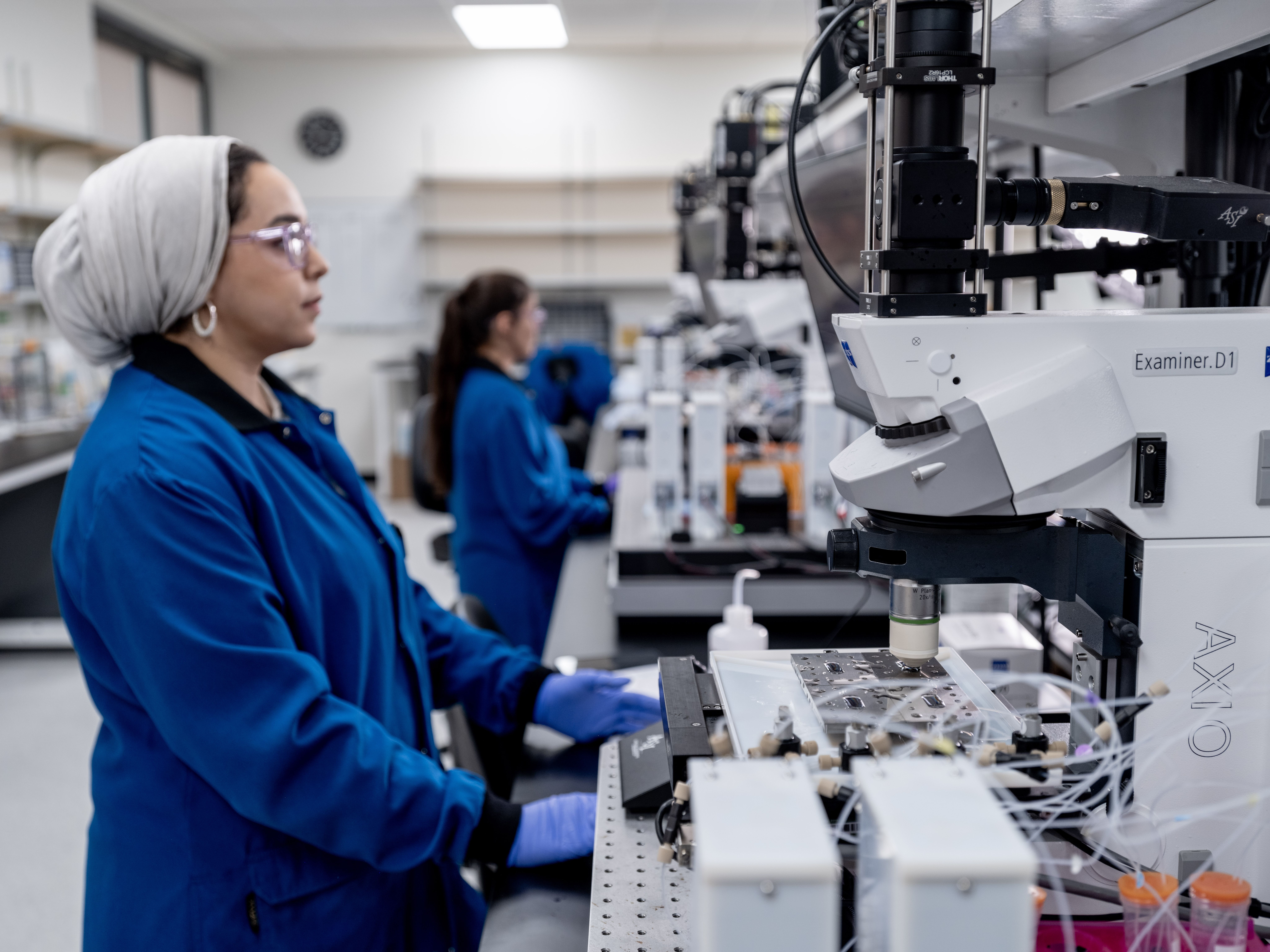 Scientist working in lab