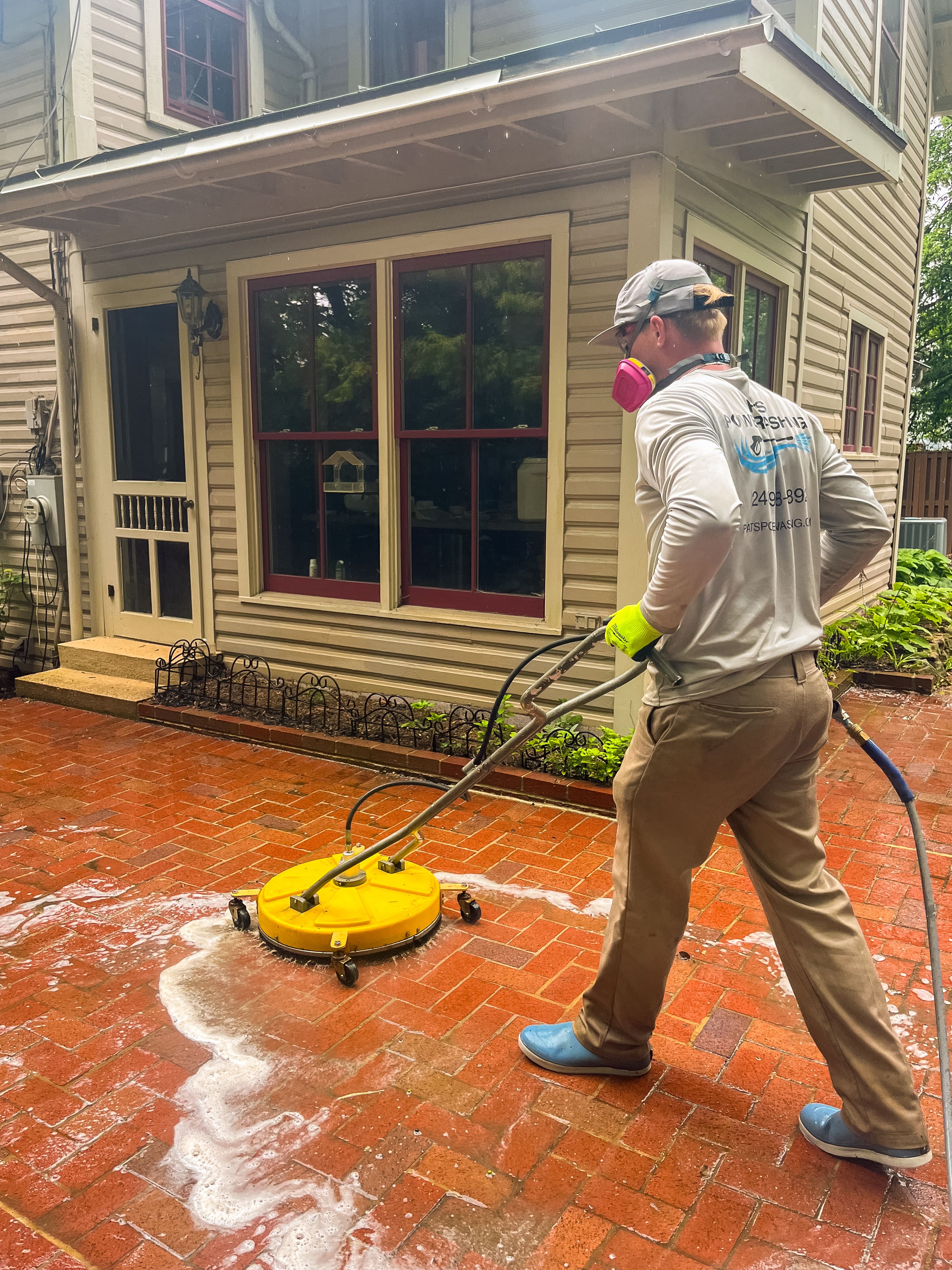 Pressure Washing Backyard