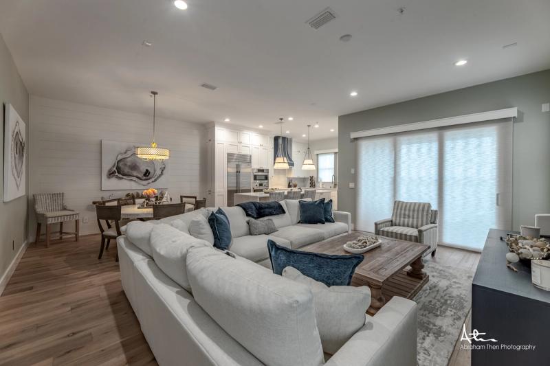 Coastal Open Concept Living Area