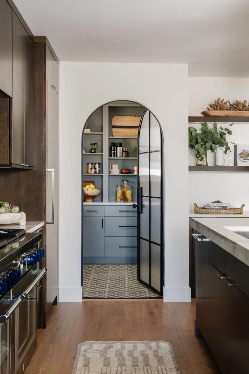 Modern Kitchen with Arched Pantry
