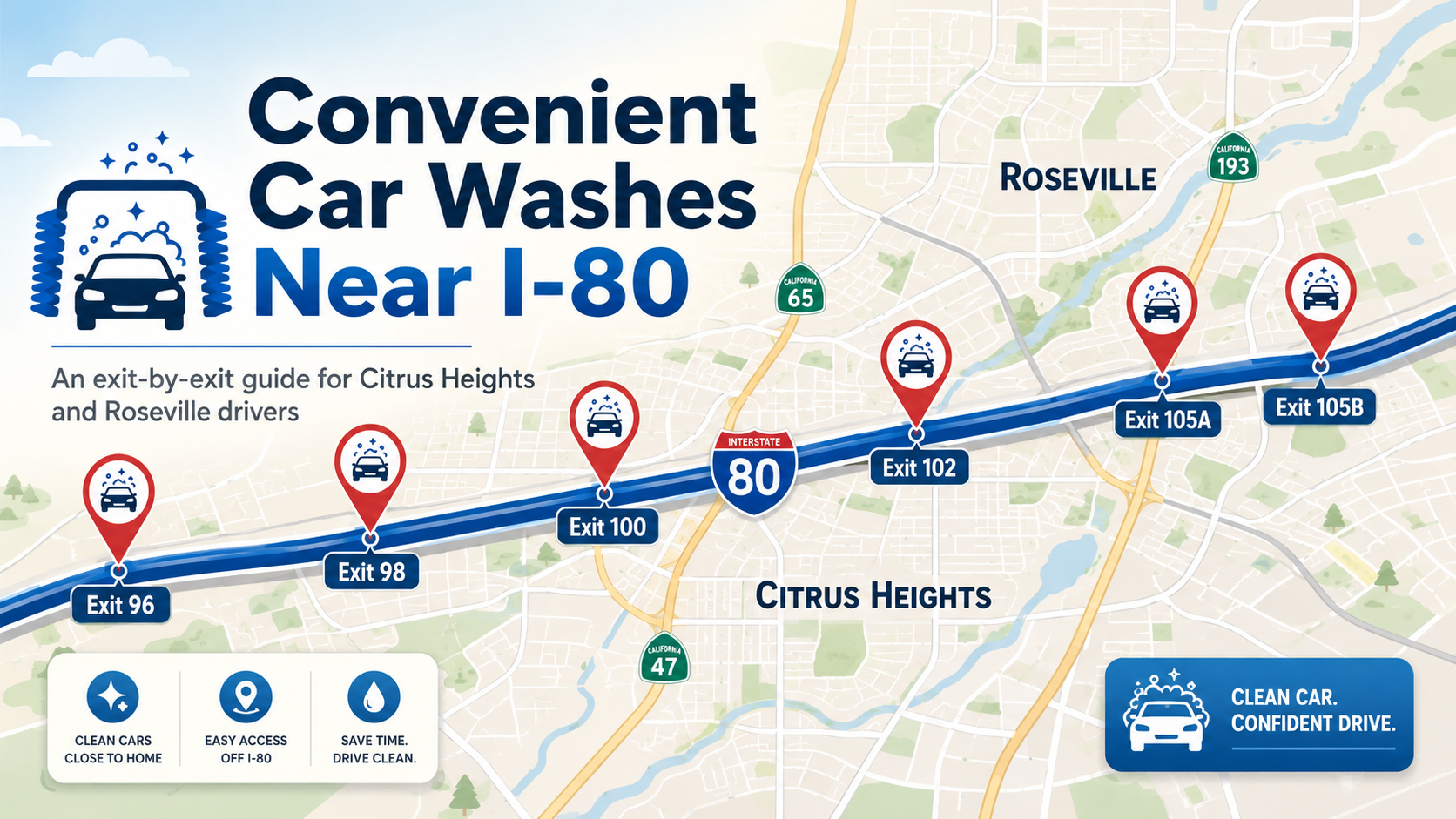 Convenient Car Washes Near I-80: An Exit-by-Exit Guide