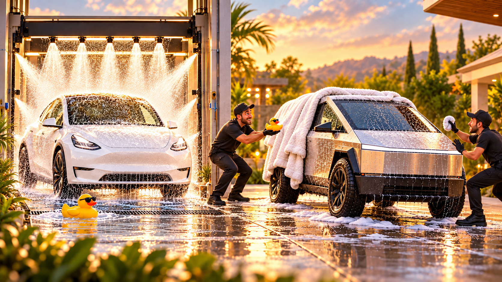Is a Brushless Car Wash Safe for a Tesla? Paint, Chemicals, Pressure, and Cybertruck Explained