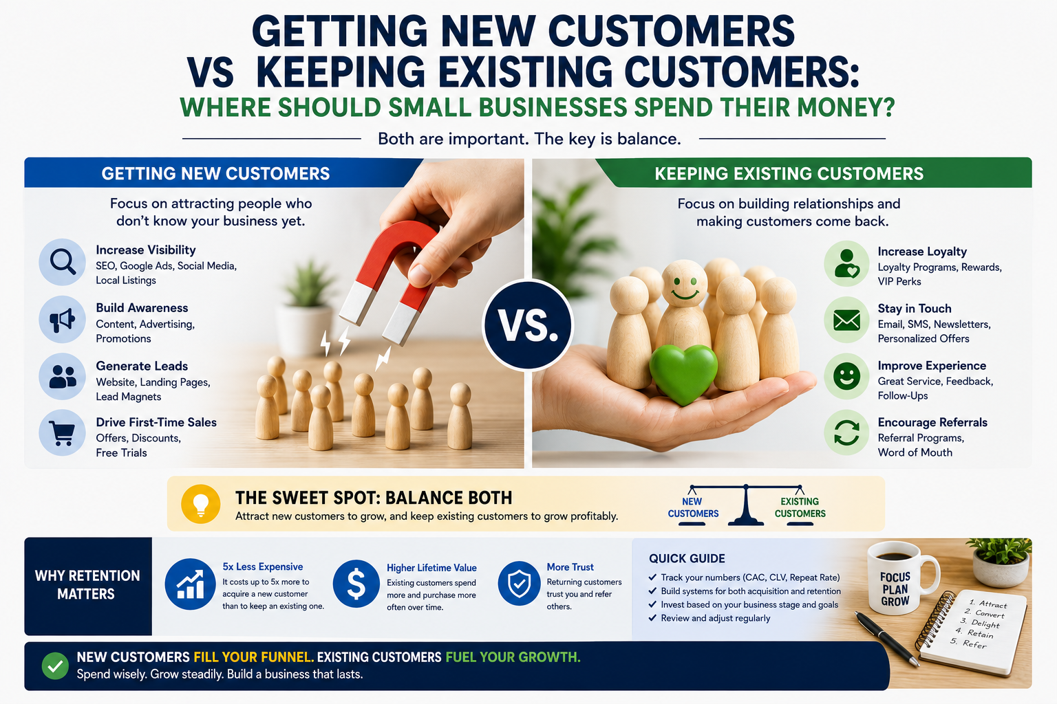 Getting New Customers vs. Keeping Existing Customers: Where Should Small Businesses Spend Their Money?