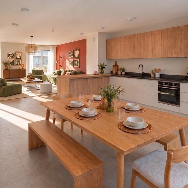 salon commun en coliving à Poissy