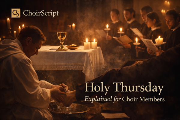 Holy Thursday Explained for Choir Members: The Mass of the Lord’s Supper