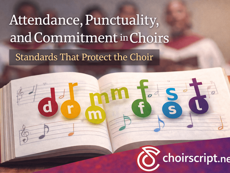 Attendance, punctuality, and commitment in choirs