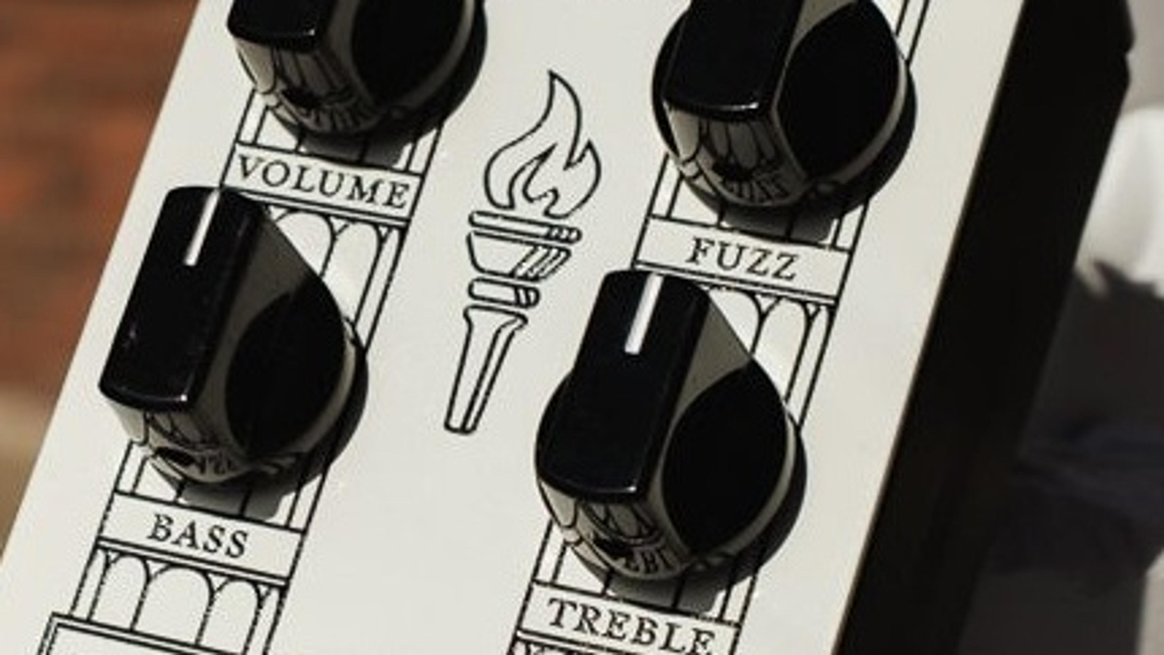 Mad Professor Milestone Fuzz Handwired on outdoor stone in sunlight, lifestyle scene