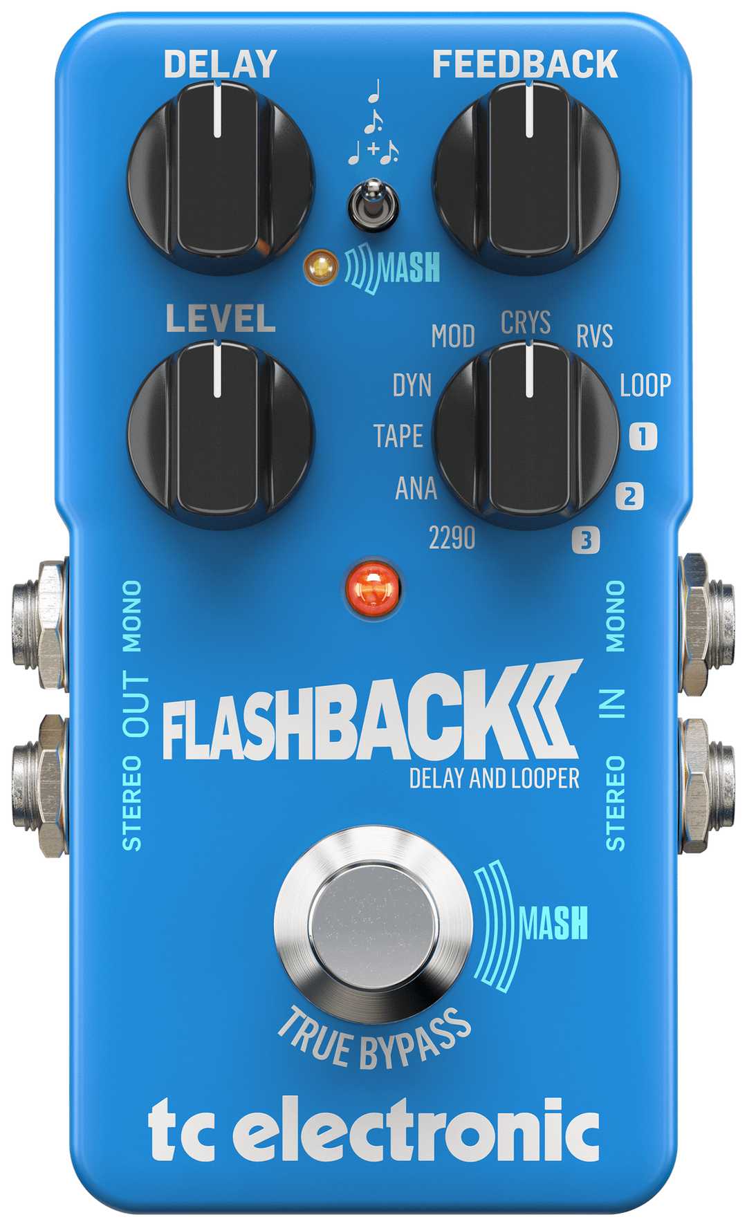 TC Electronic Flashback 2 Delay pedal, top view