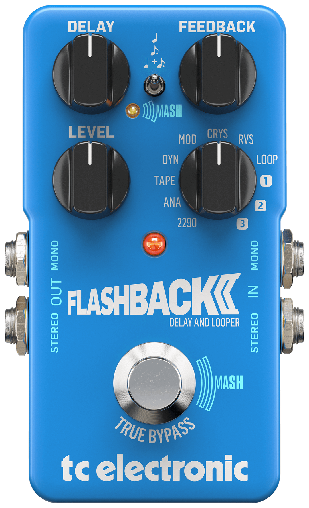 TC Electronic Flashback 2 Delay pedal, top view