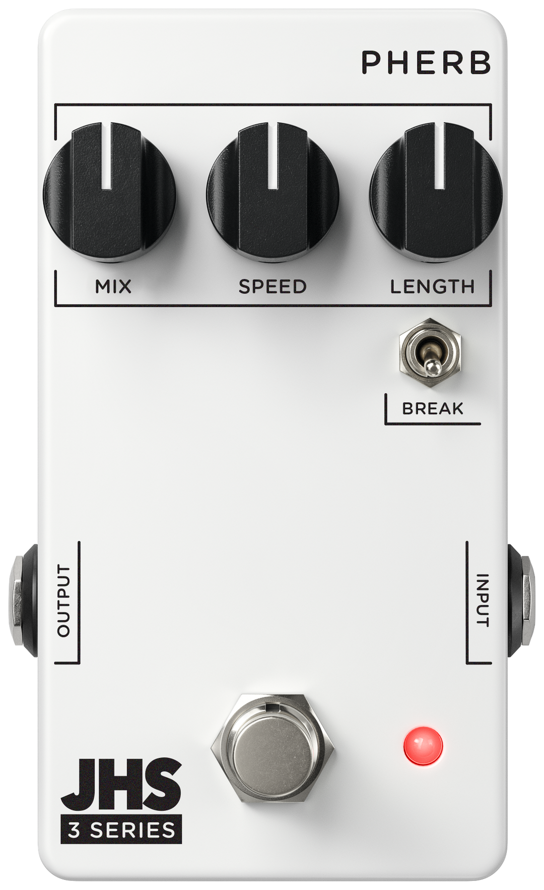 JHS 3 Series PHERB phaser and reverb pedal, top view