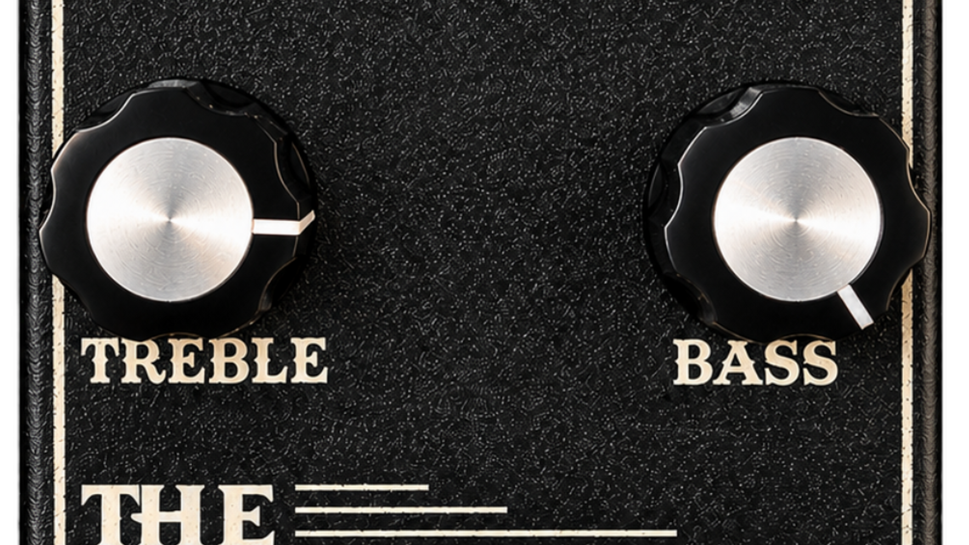 Jade Electric Blackboard Outlaw Overdrive, top-down, black enclosure with five silver knobs, cream chalk-style lettering and red LED