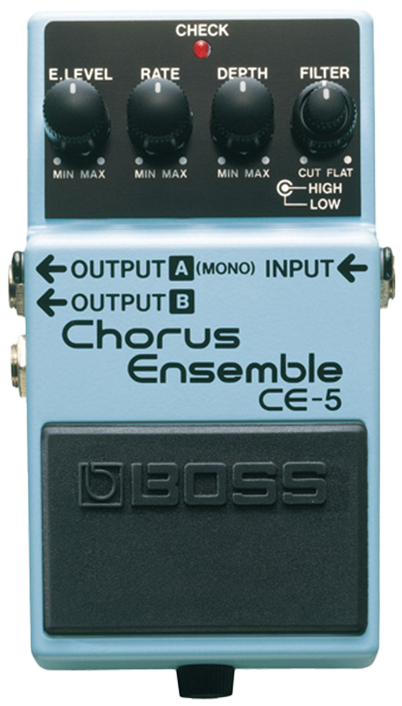 BOSS CE-5 Chorus Ensemble pedal, top view